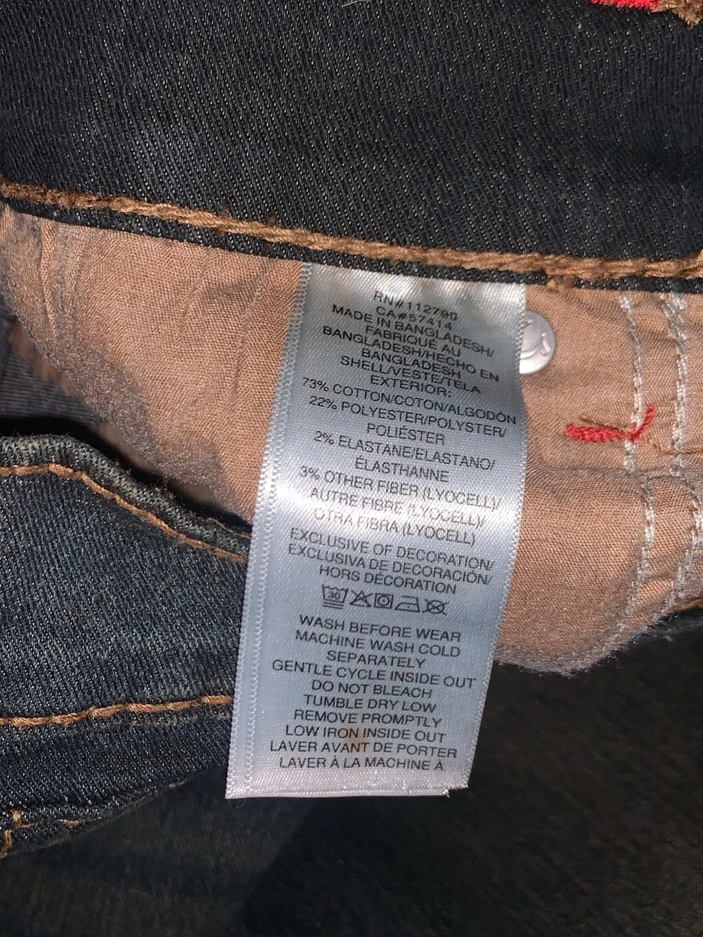 True Religion slim straight